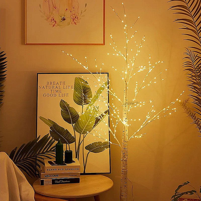 LED 와이어 조명 장스탠드 (엘라) 크리스마스 트리 자작나무 조명 인테리어 1.5m EW-T150 39,900원