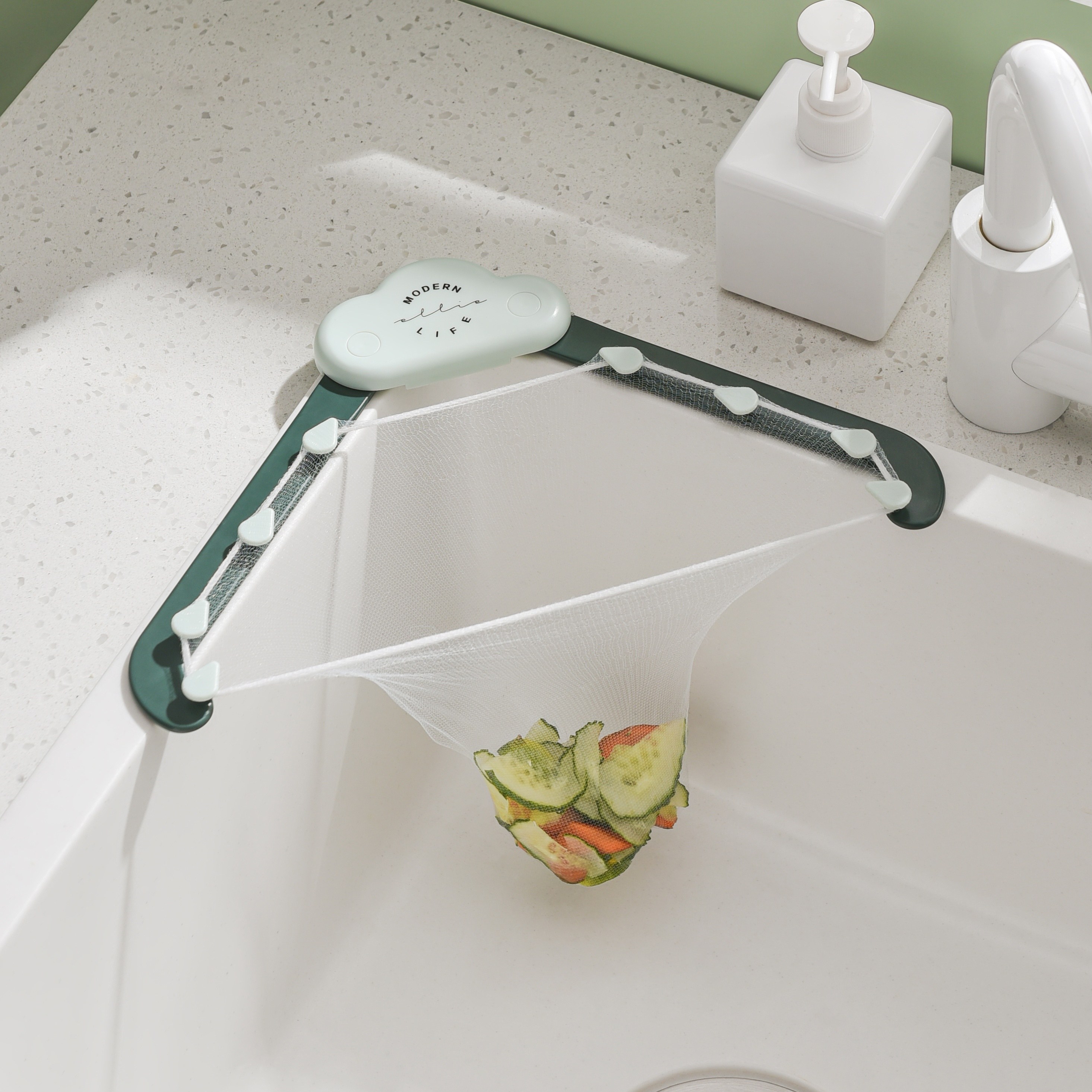 하우스팁 싱크대 음식물 거름망100매 +홀더 세트 15,000원