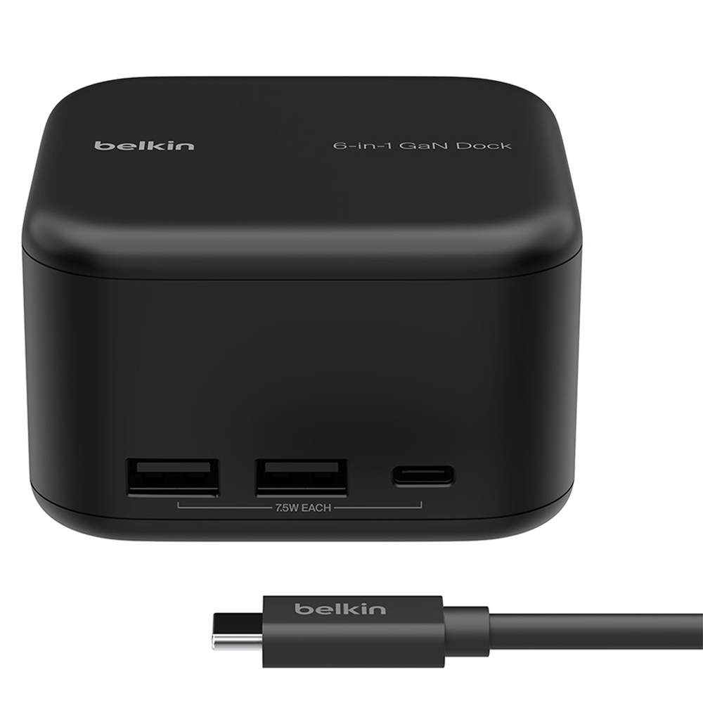 벨킨 USB C 6in1 코어 GaN 독 130W INC018qc, 블랙, 1개 149,000원