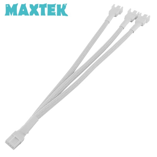 무배 맥스텍 MT683 PWM 4핀 팬전원 3분배 연장 케이블 팬허브 메쉬타입 27cm 쿨러 팬커넥터 연장 화이트 5,100원