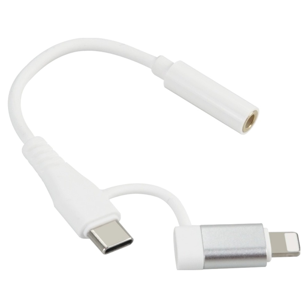 컴스 iOS 8핀 C타입 오디오 젠더 꼬리물기 스테레오 이어폰 15cm 7,300원