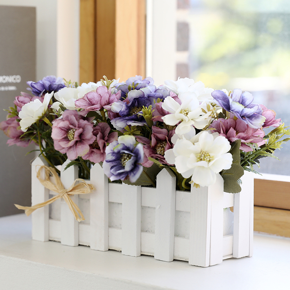 행복한마을 조화 데이지 울타리화분 15,800원