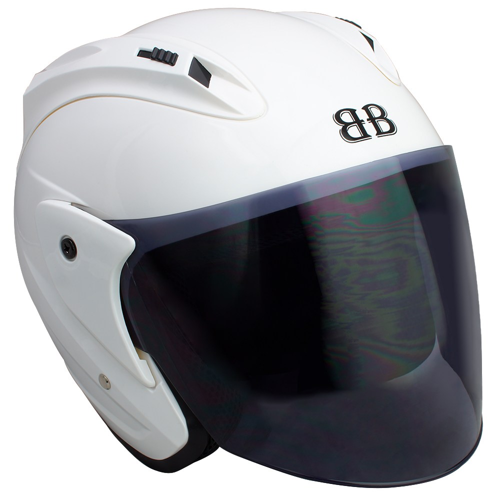 벤시 Y-1 오픈페이스 오토바이 헬멧 내피분리 / 블루투스 장착 가능, 화이트_스모크실드(투명X) 37,000원