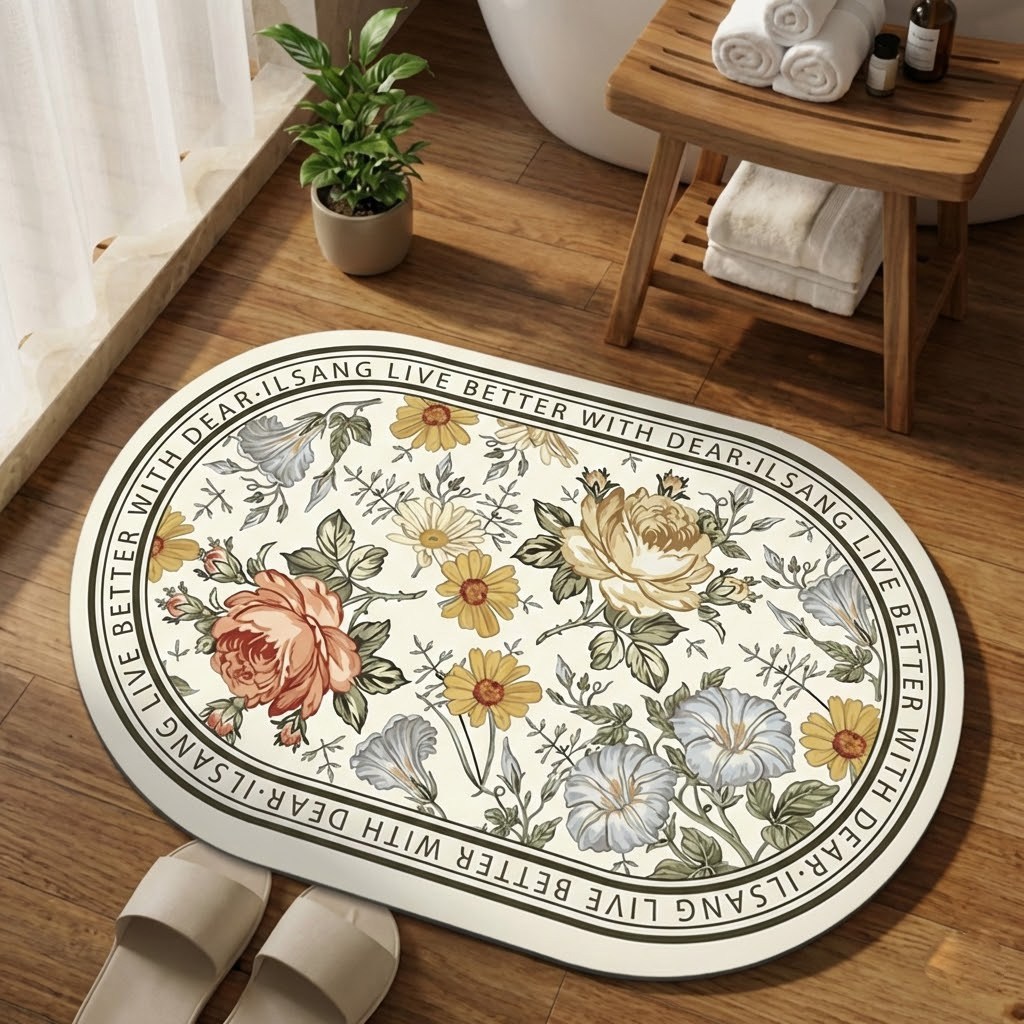 빨아쓰는 규조토 발매트 소프트 주방매트 북유럽풍, 1개, 작약 9,900원