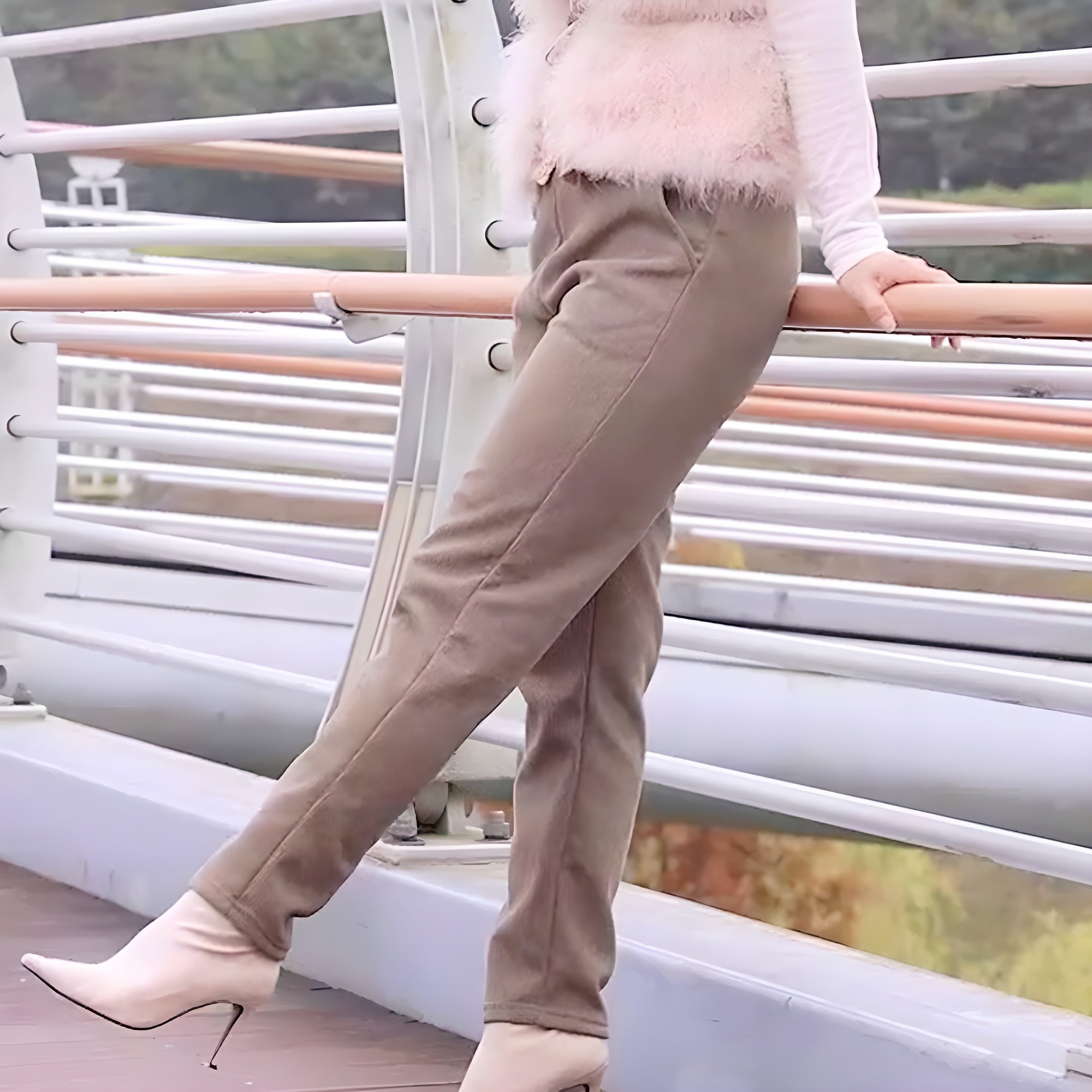 [TV홈쇼핑정품 인포벨]따시따시 강열바지 여자 여성 코듀로이 기모 방한 팬츠 보온 골덴 밴딩 요술바지 베이지 + 블랙 + 카키 39,900원