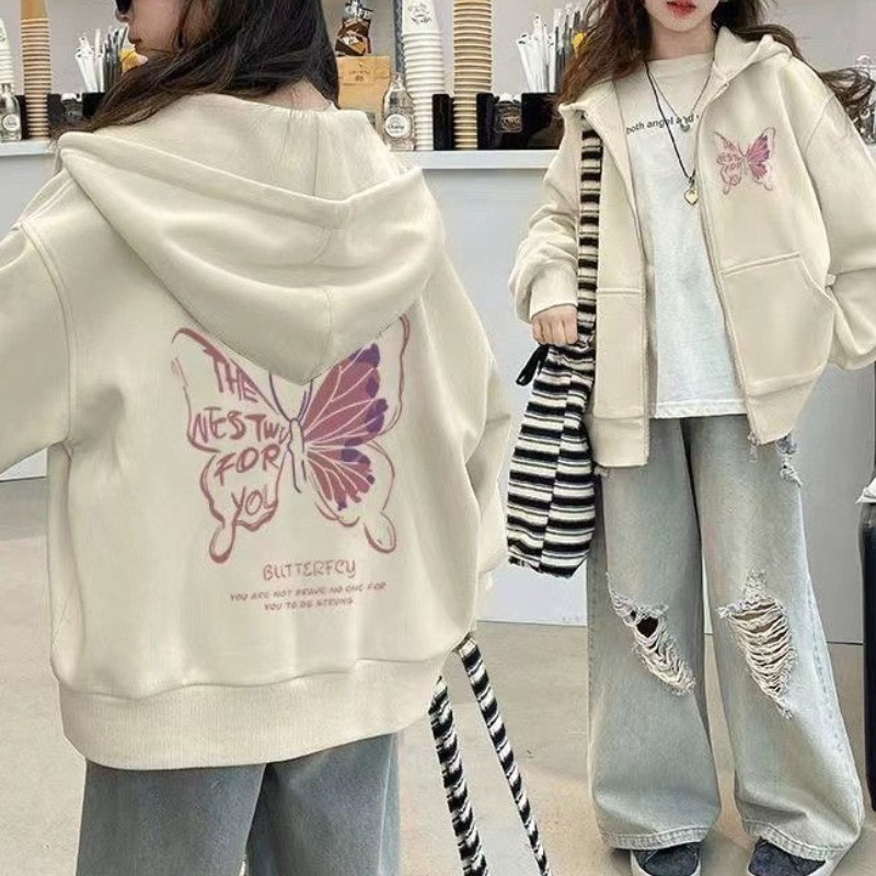 해피유통 청소년 소녀 루즈핏 프린트 후드 외투 스타일리시 캐주얼 디자인디자인14세 이상 23,720원