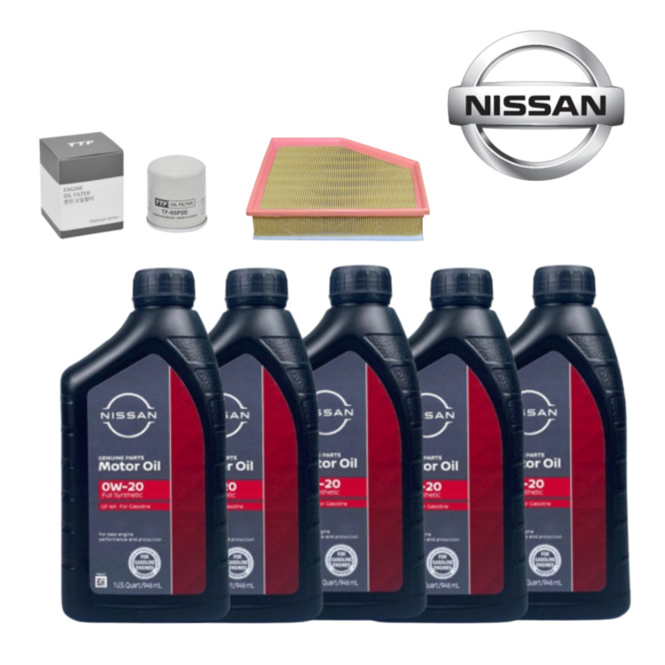 [순정] 닛산 알티마 엔진오일 + 엔진필터 + 에어필터 세트, 5L, 1개 115,000원