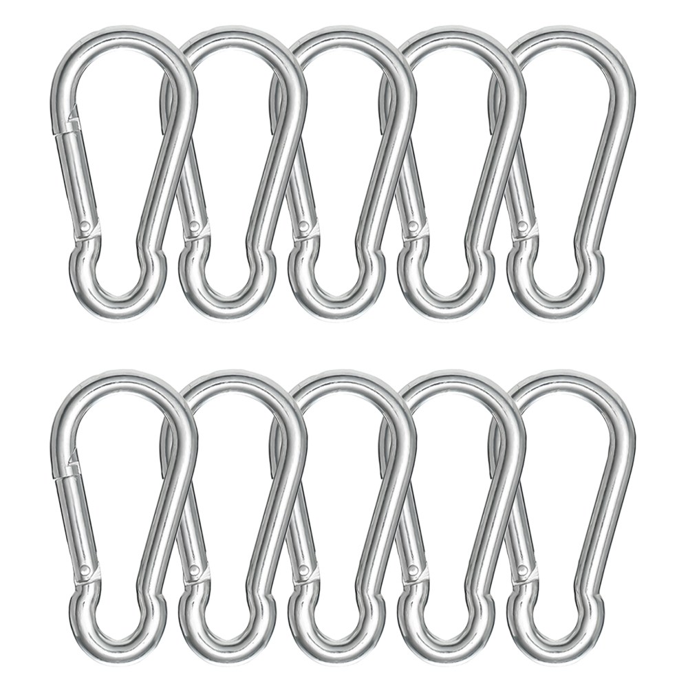 강철비너 가라비너 캠핑 등산용 강철연결고리, 10개, 실버 21,500원