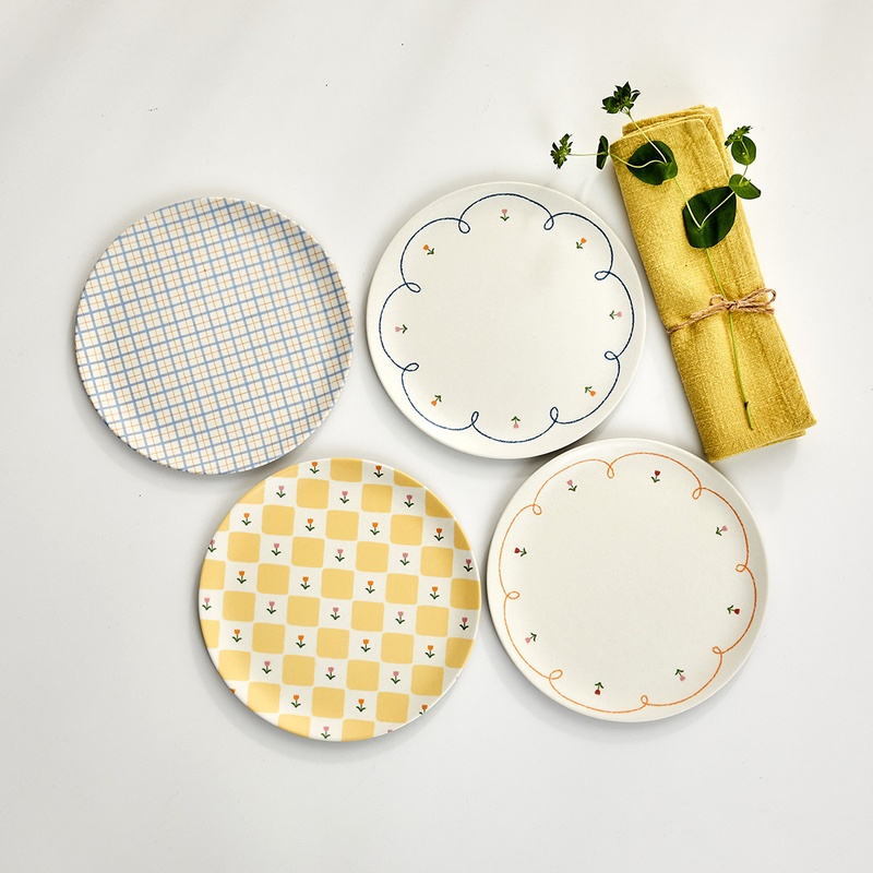 모던하우스 L 패턴 뱀부파이버 원형 접시 세트 봄 20 x 20 x 1.6 cm 20,400원