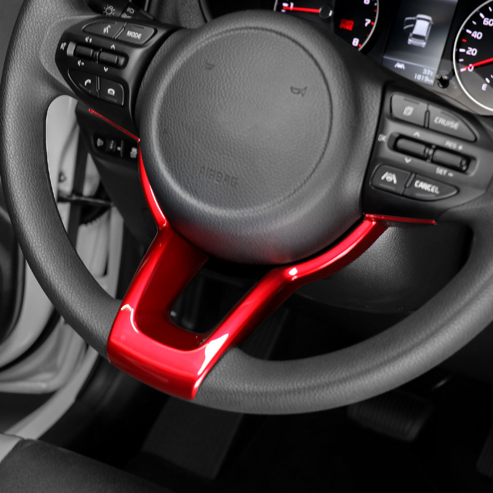 유투카 호환 더뉴 레이 튜닝 핸들프레임 커버 우드 레드 카본 몰딩 차량 인테리어 용품, 유광레드-핸들프레임 커버 1P, 기타 28,500원