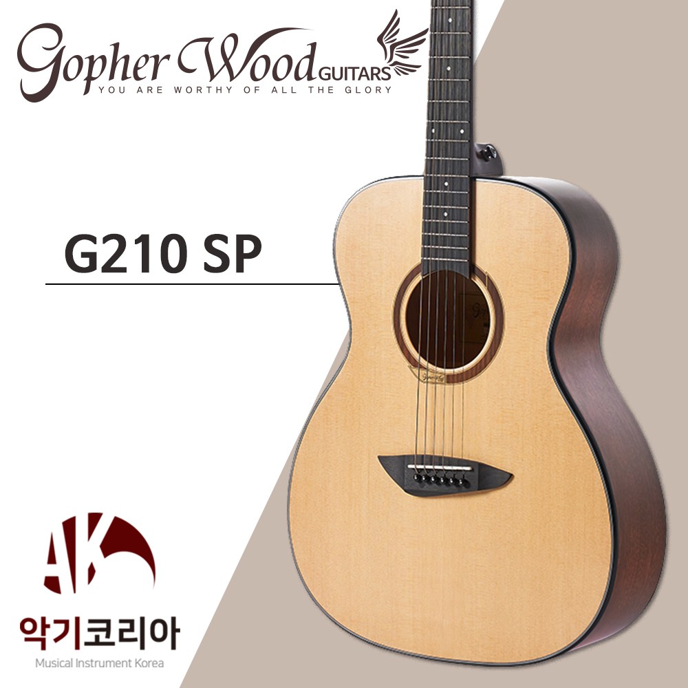 고퍼우드 G210 SP 입문용 탑솔리드 어쿠스틱 통기타, 1개 299,000원