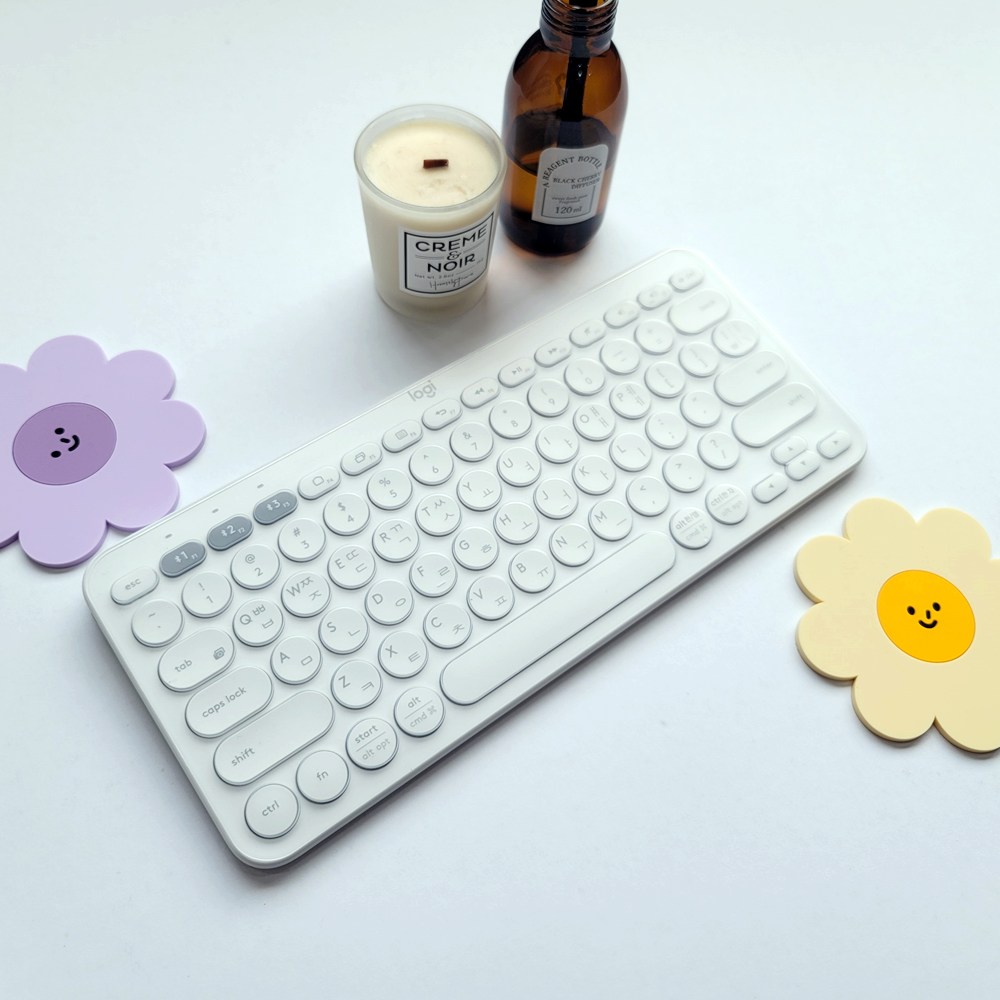 [오늘출발!!->내일도착!!] 담앤드솜 로지텍 K380 한글 자판 키스킨 커버 키 패치 영문 블루투스 키보드 한글 자판 컬러 파우치 가방 루프 커버 스킨 덮개 한영, 리얼투명, 1개 4,900원