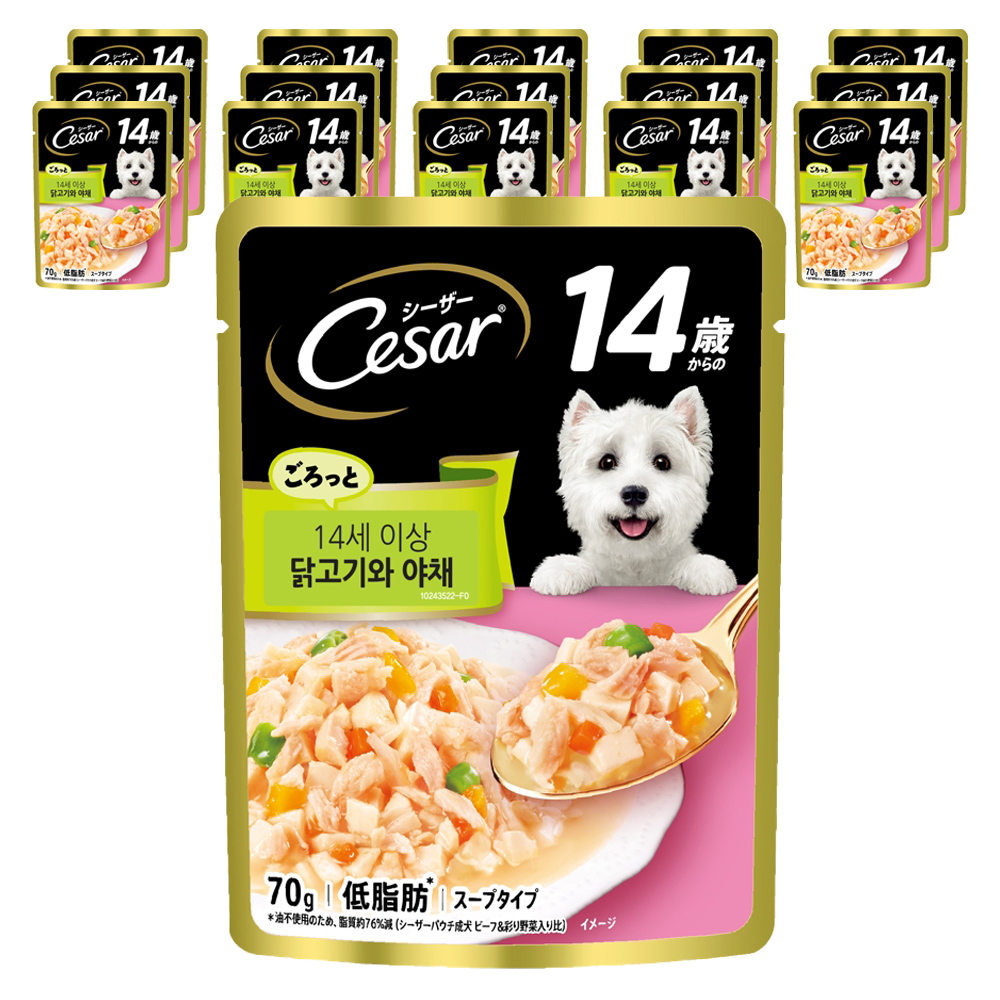 시저 14세 이상 강아지 주식파우치 18,800원