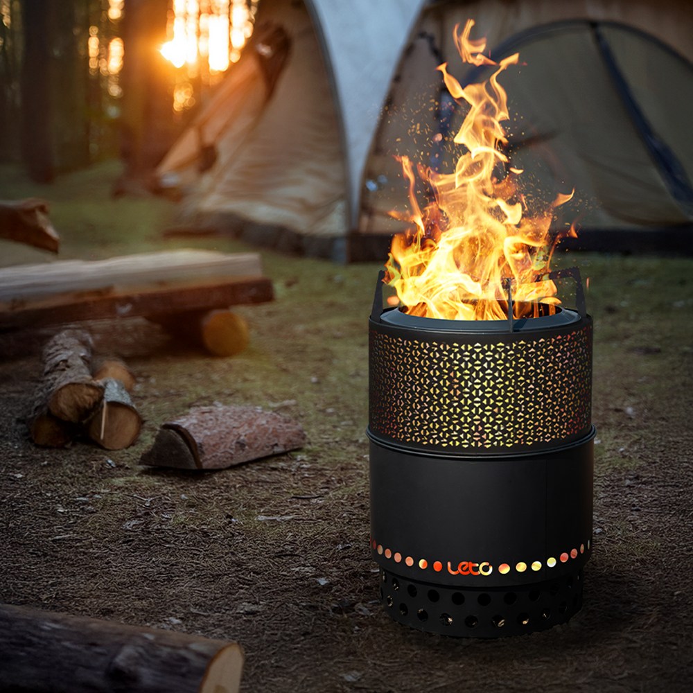 레토 이중연소 원통형 캠핑 화로대 장작 불멍 바베큐그릴 LCP-SB07, 1개 99,900원