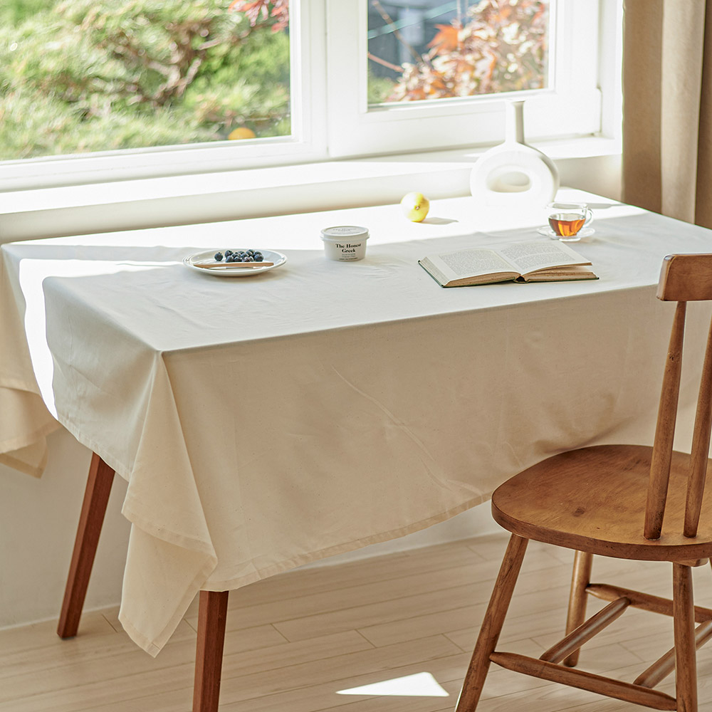 내추럴 순면 광목 식탁보, 색상:내추럴, 2인용(110x110) 17,900원