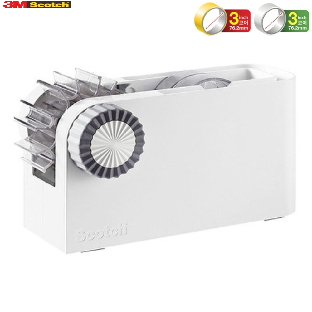 [3M] 스카치 테이프 디스펜서 화이트&그레이 3인치용, 화이트 그레이, 1개 15,080원