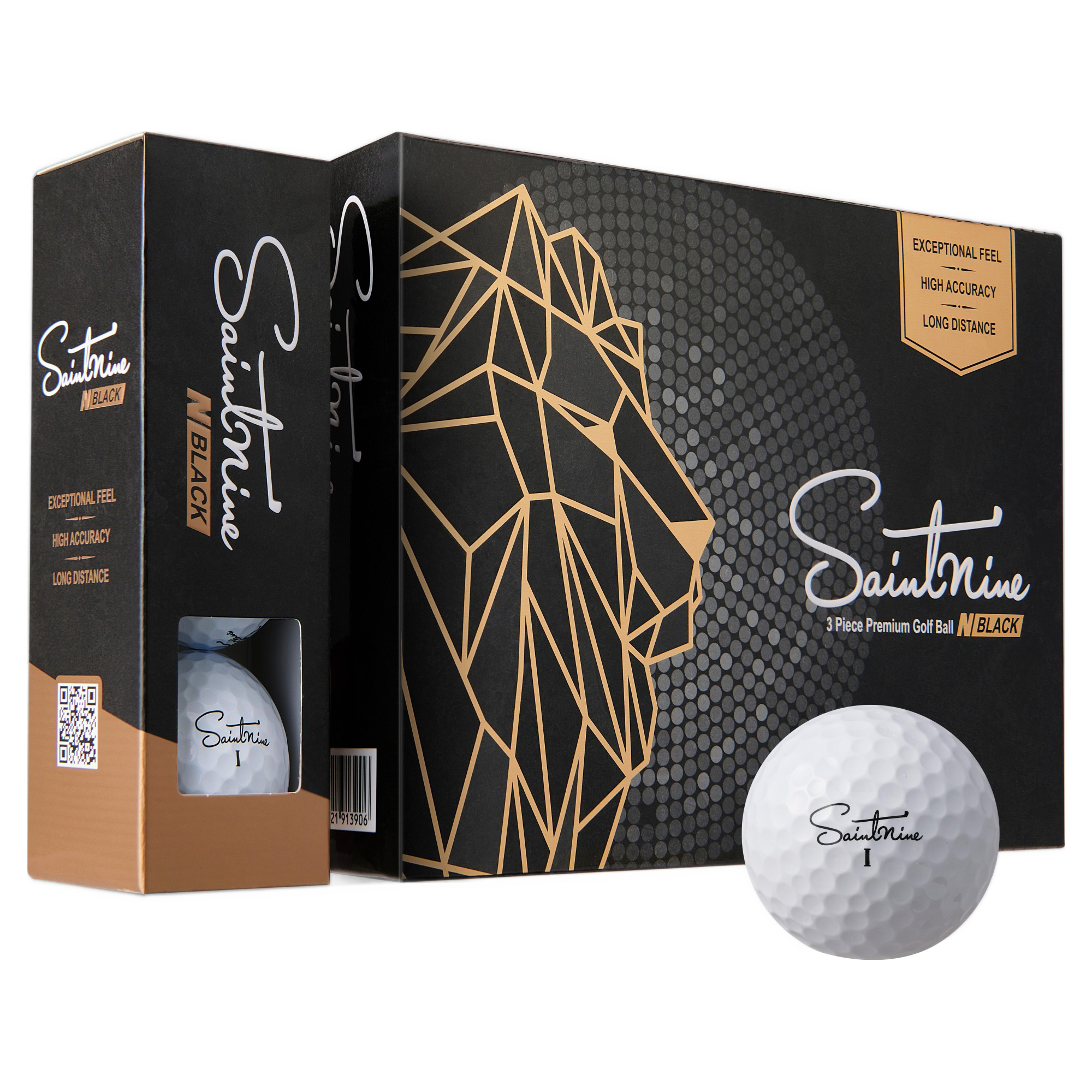 세인트나인 하이엔드 N BLACK 골프공 3피스, 단일 색상, 12개입, 1개 49,500원