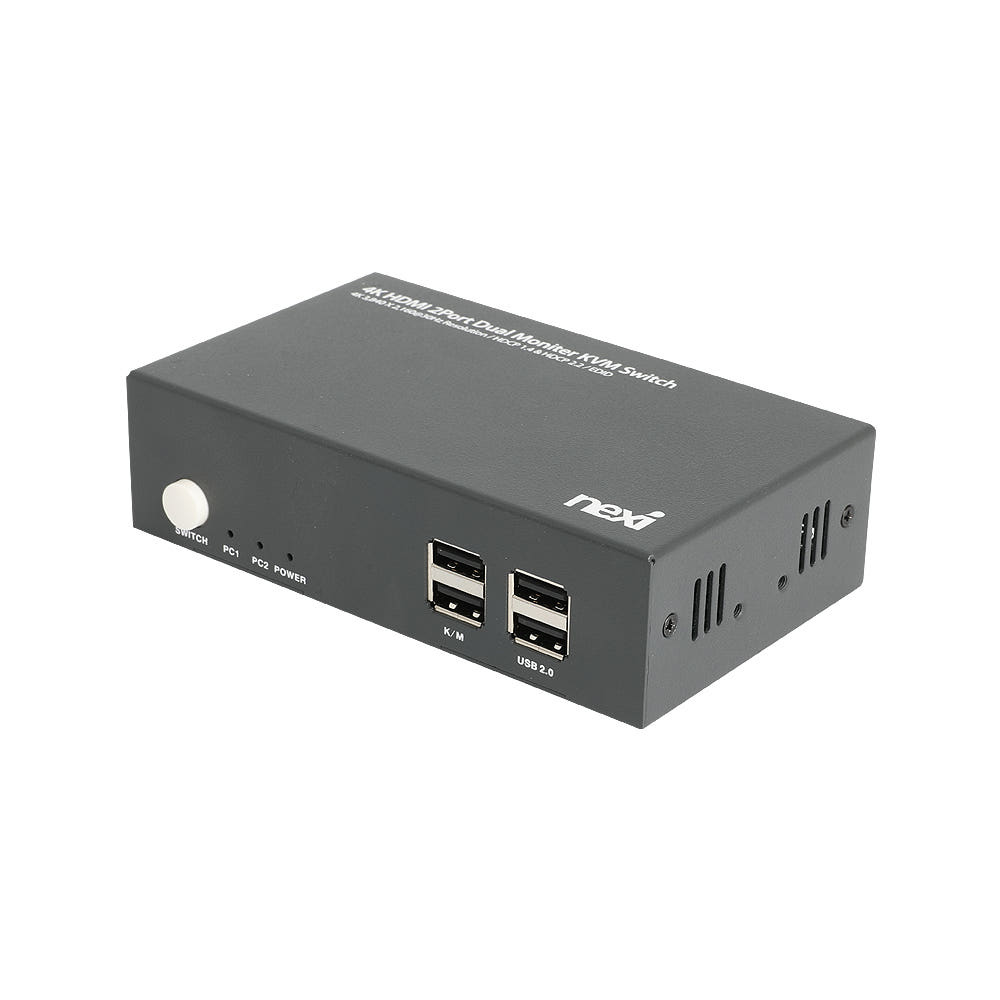 넥시 4K HDMI 2포트 듀얼모니터 KVM 스위치 NX1185 76,590원