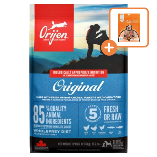 오리젠 6피쉬 독 2kg 6kg / 오리지널 2kg + 닥터얼라이브 닭츄 치킨슬라이스 1P 40,000원