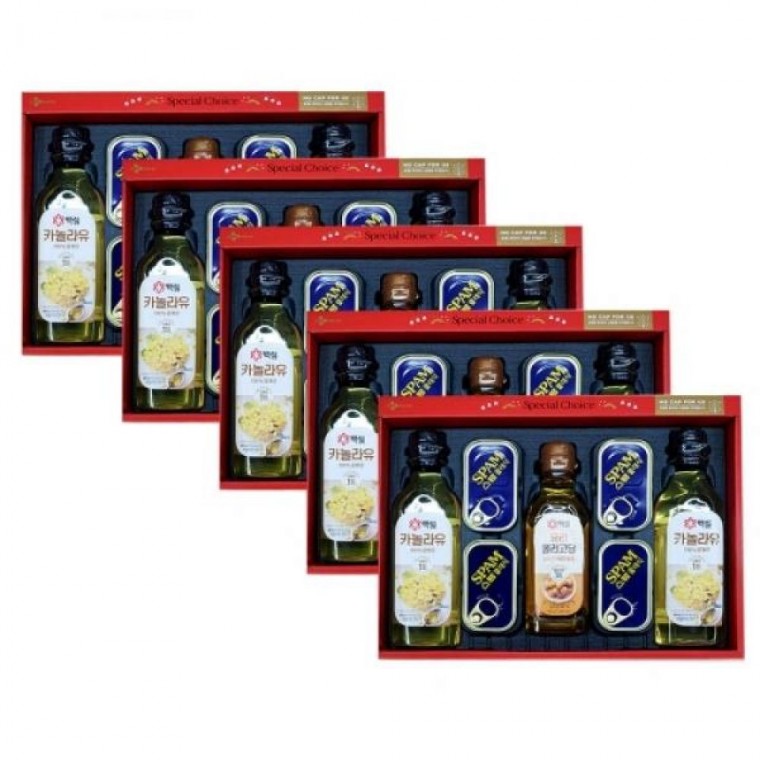 설날 선물세트 설 명절 한박스5개입 식용유 카놀라유 답례품 스팸, 1개 117,990원