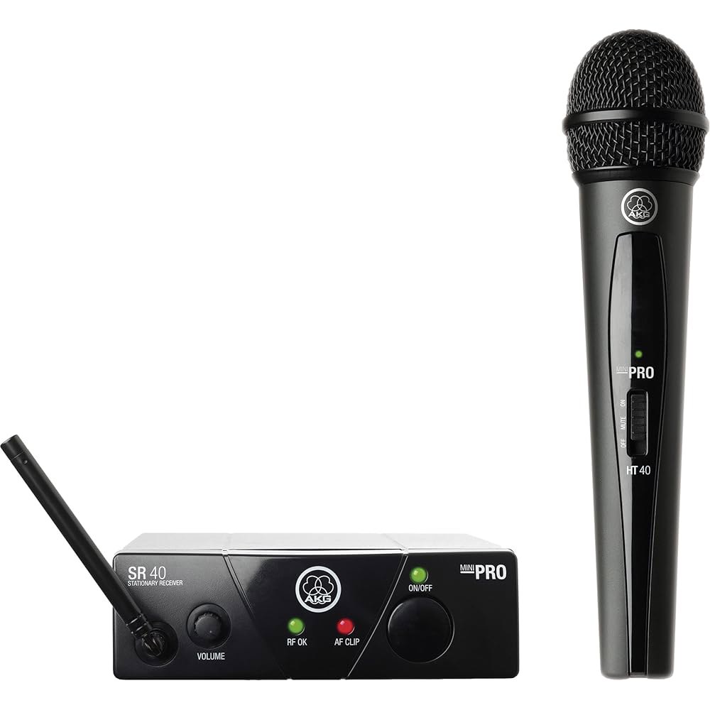 SR40 수신기 및 PT40 미니 포켓 송신기가 있는 AKG Pro 오디오 WMS40MINI 보컬 세트 밴드 US25A 무선 마이크 시스템 243,500원