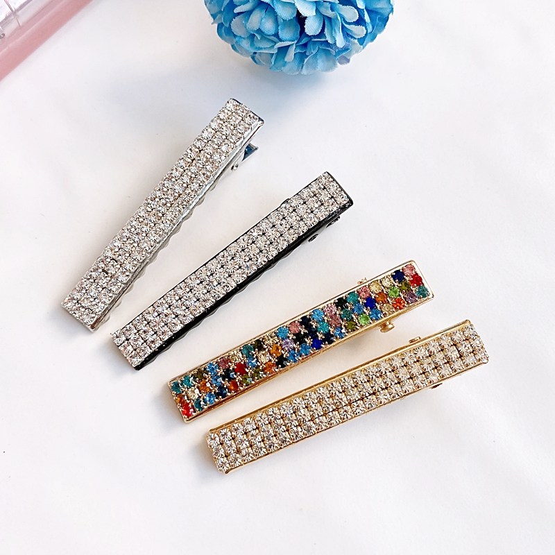 레인걸 촘촘한큐빅 4P 미니 옆머리 집게핀 앞머리 머리핀 16,000원