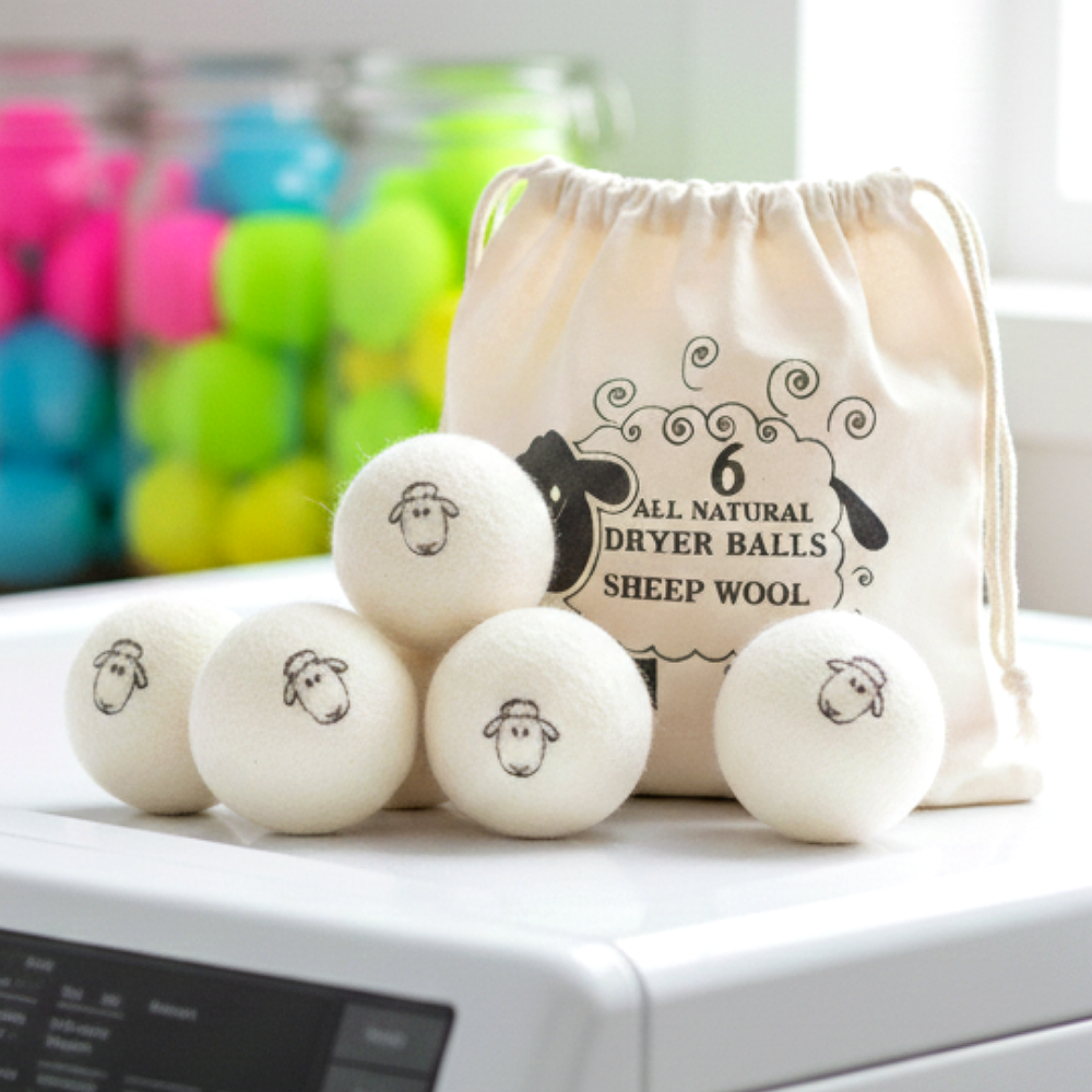 리빙다이스 빠른건조 건조기 양모볼, 6개, 화이트 12,600원