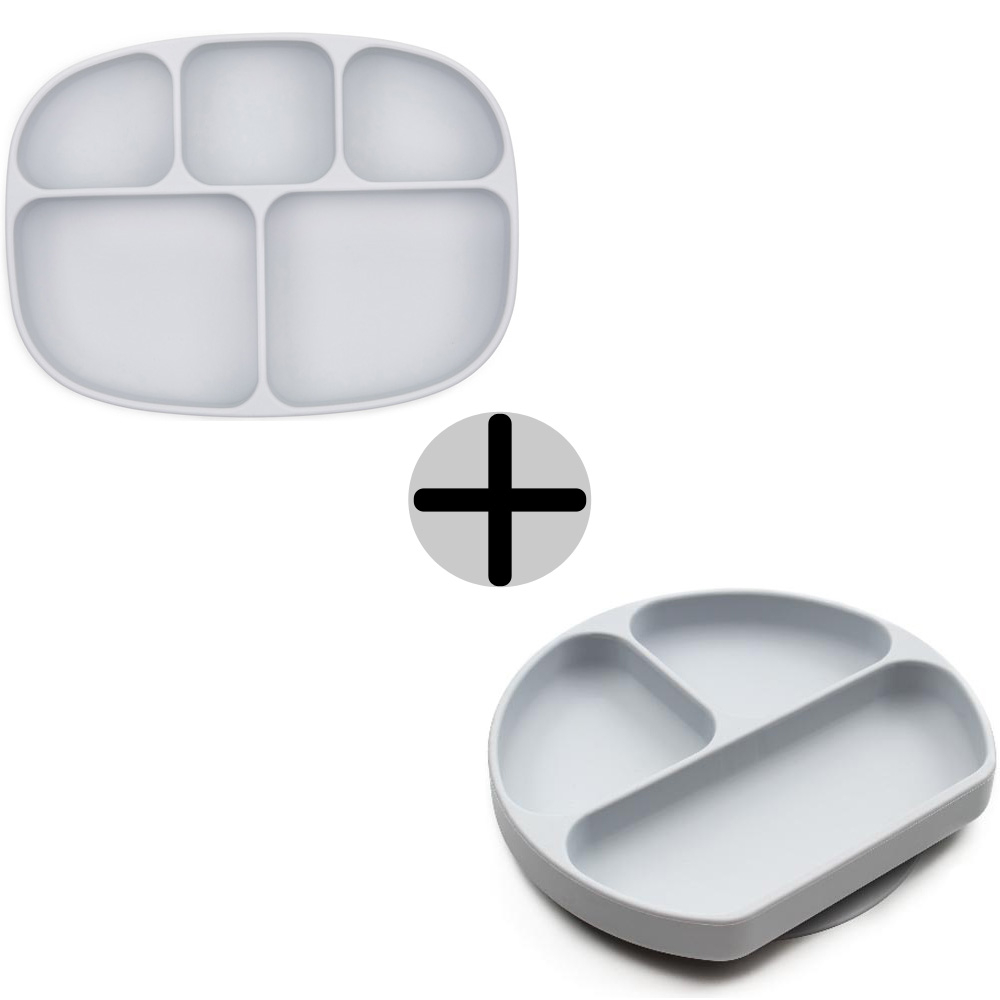 범킨스 흡착식판 3구+흡착식판 5구 세트-그레이 50,900원