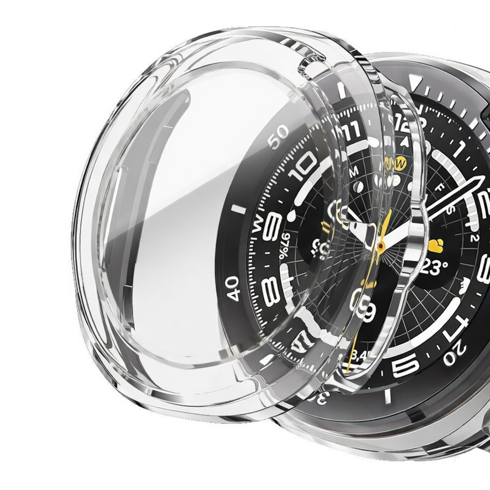 갤럭시워치8 클래식 호환 강화유리 풀커버 일체형 하드 스마트워치 케이스, 1개, 투명 10,900원