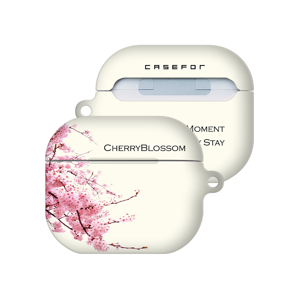 케이스포 플라워샵 체리블라썸 벚꽃 디자인 3D풀커버 버즈 케이스 + 카라비너 세트, 1개, 아이보리, 버즈3/버즈3프로 22,000원