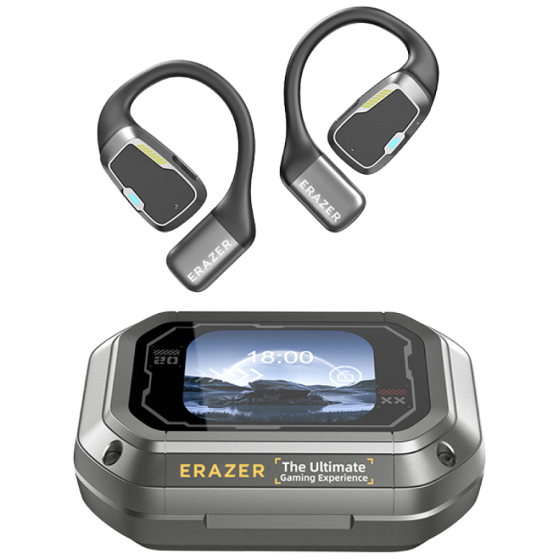 ERAZER XP6 AI OWS 블루투스 헤드셋 고화질 통화 LED 디스플레이 그리고 대면 통역 기능, 건메탈, AI 버전 64,900원