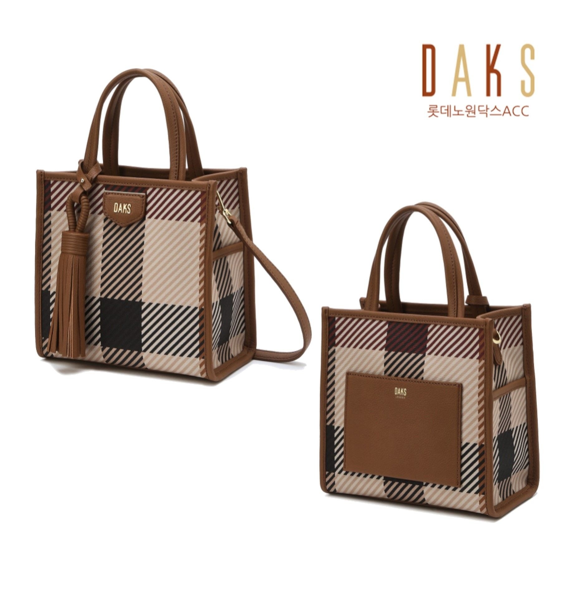 [백화점 매장정품] 닥스 명품가방 DCBA3F687W2 브라운 빅하우스체크 스몰 토트백 숄더백 크로스백 어머니선물 342,900원