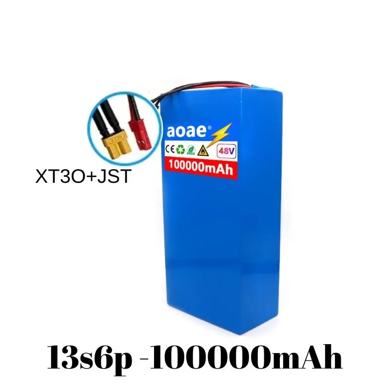 100% 18650원래 48V 100Ah 13s6p 리튬 배터리 팩 48v 100000mAh 2000W Citycoco 전동 스쿠터 배터리 50A BM 99,600원