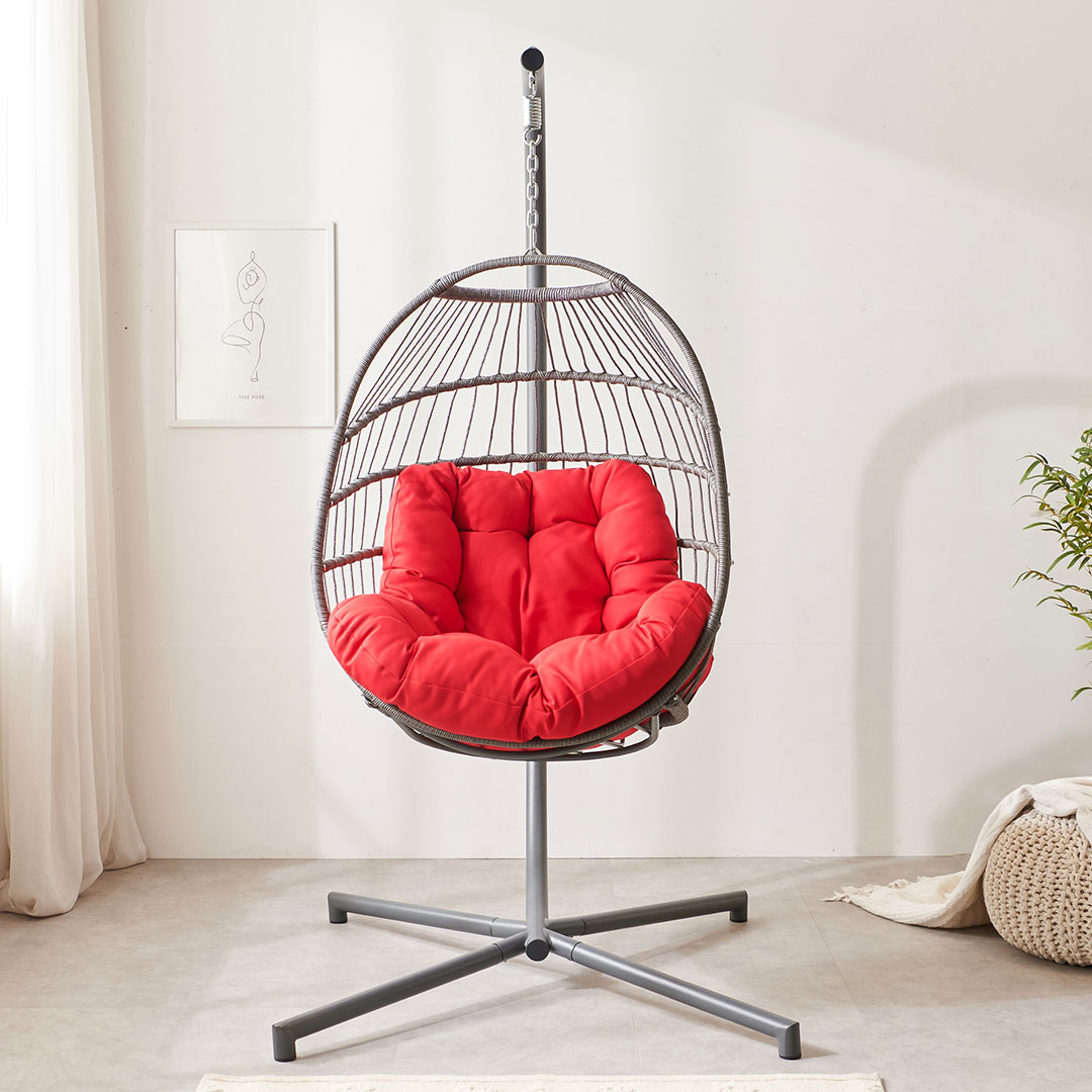 [수오] 폴드 접이식 1인 흔들 그네의자 (SO_A033) 거실 테라스 카페 인테리어, 현재가 189,000원