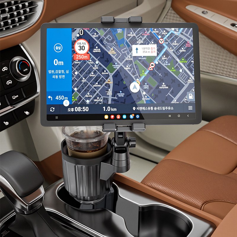 차량용 컵홀더 태블릿 휴대폰 모니터 거치대, 블랙, 1개 29,800원