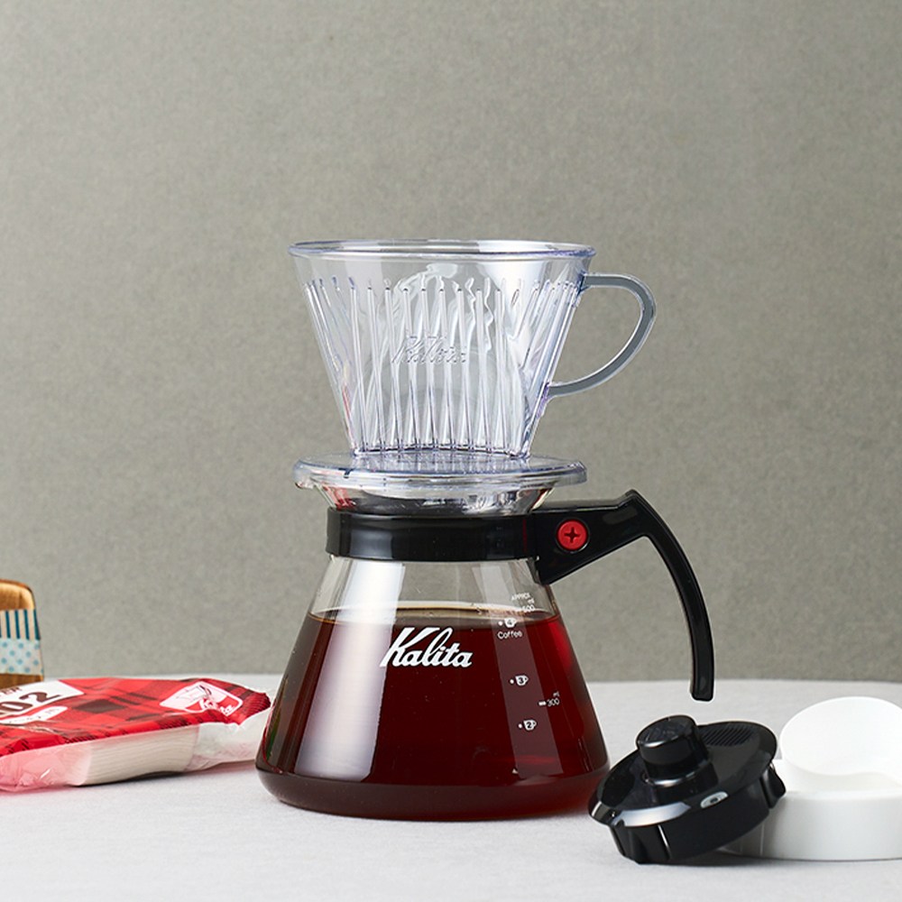 칼리타 드립세트 102D1~4인용(드리퍼, 드립서버500ml,필터40매 , 드리퍼받침대, 10g계량스푼) 19,900원