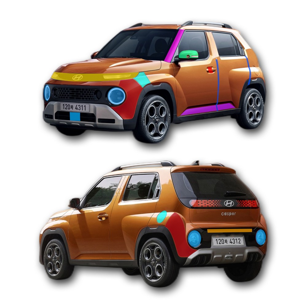 스킨엑스 더 뉴 캐스퍼 외장필수패키지C PPF 차량보호필름, 1개 248,000원