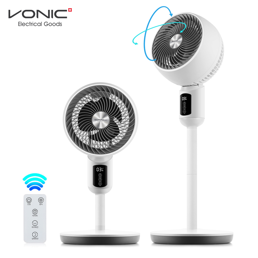 보닉 3D 입체회전 스탠드 리모컨 써큘레이터 선풍기(고급형)신제품 상하좌우 완전자동 입체회전, 단품 42,790원