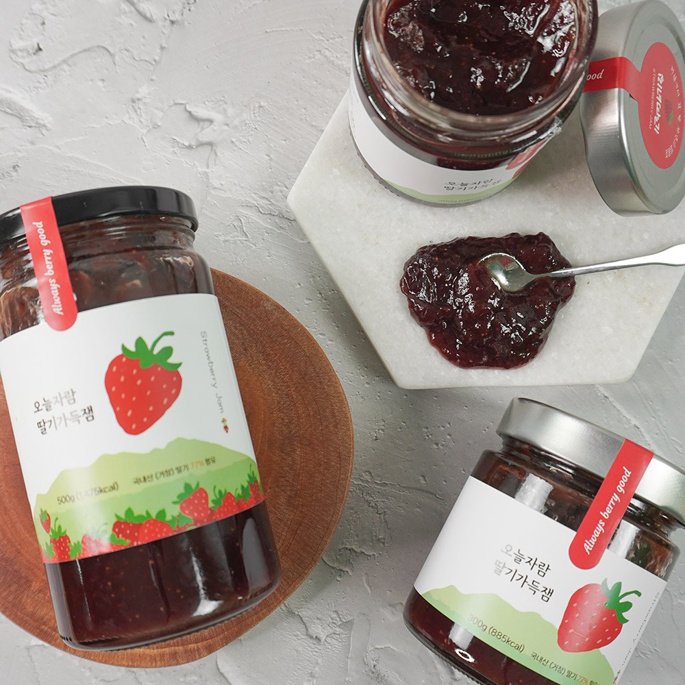 [미식한가] 미녀딸기 국내산 달콤한 수제 설향 딸기잼, 300g, 3개 29,890원