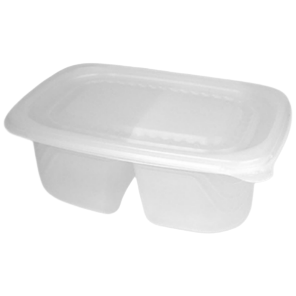 2칸 죽용기 반투명 500개 세트 124,200원