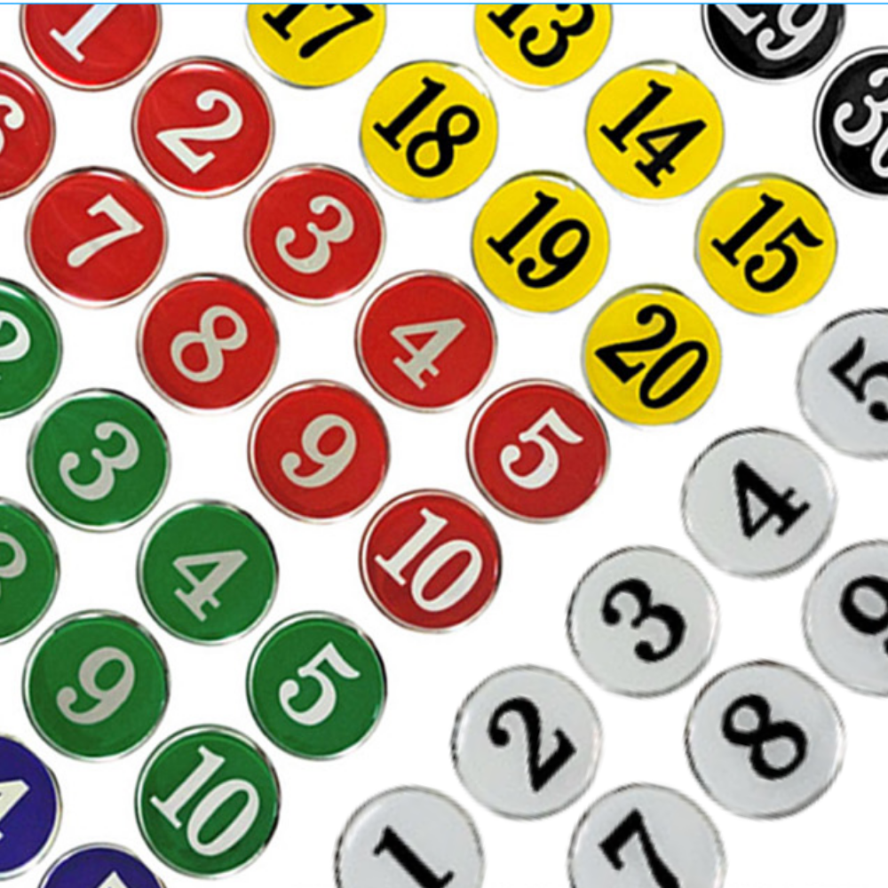 태스 _ 원형 에폭시 숫자 번호판 번호표 스티커 35mm (국산 제작), 1세트, 31~40, 검정 색상 (블랙) 5,300원