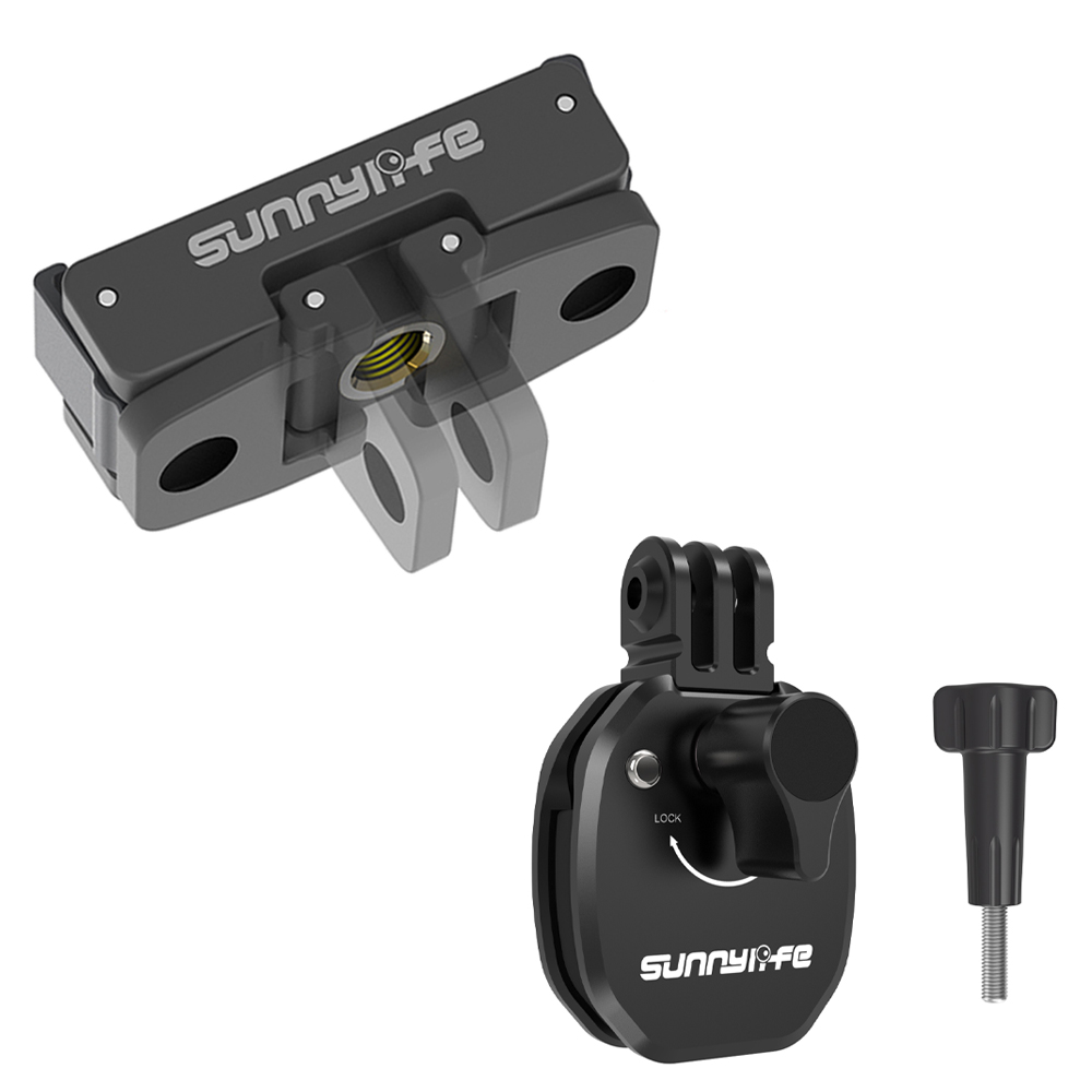 써니라이프 dji 오즈모 액션5 프로 폴더블 어댑터+윈드쉴드 패키지 액션캠 카메라 액세사리, 1세트, 폴더블 어댑터(블랙)+윈드쉴드 39,800원