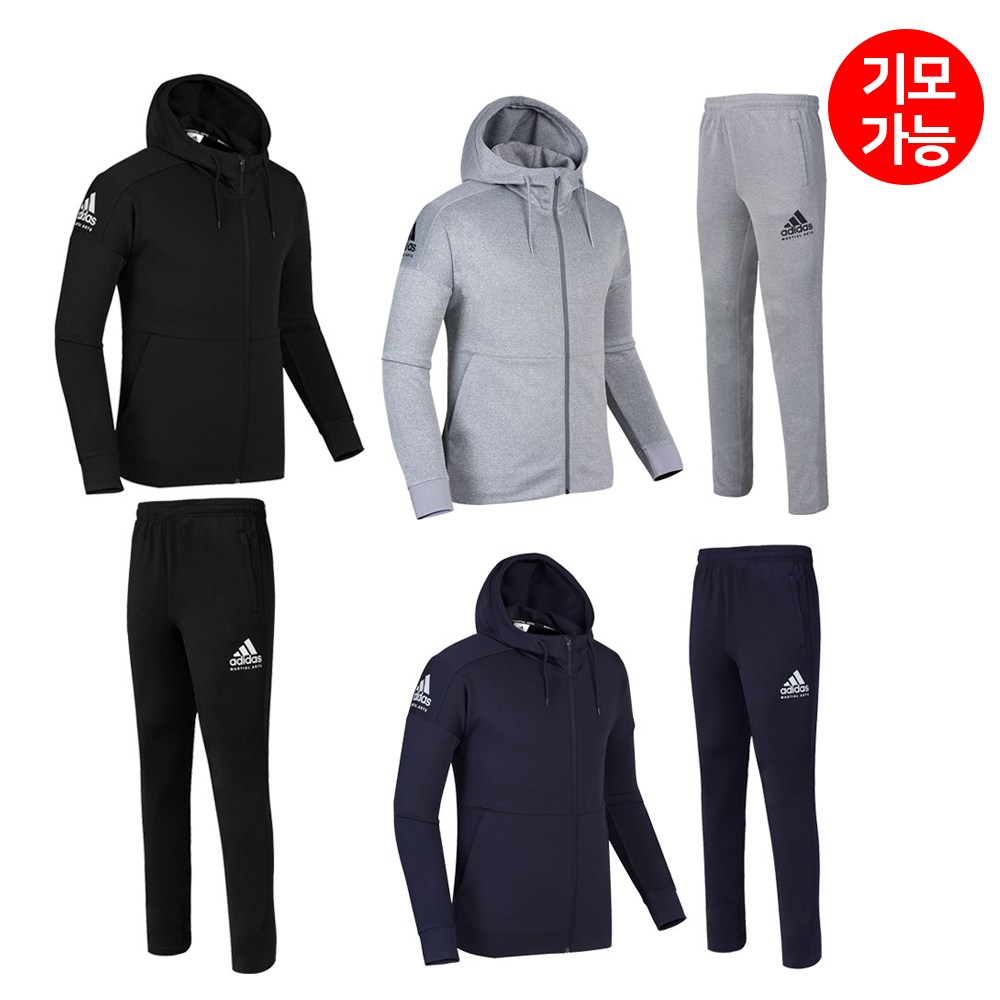 아디다스 컴뱃스포츠 마샬아츠 남녀공용 후드 트레이닝복 세트 기모 가능 TR70 3컬러 트랙탑 져지 후드집업 129,000원