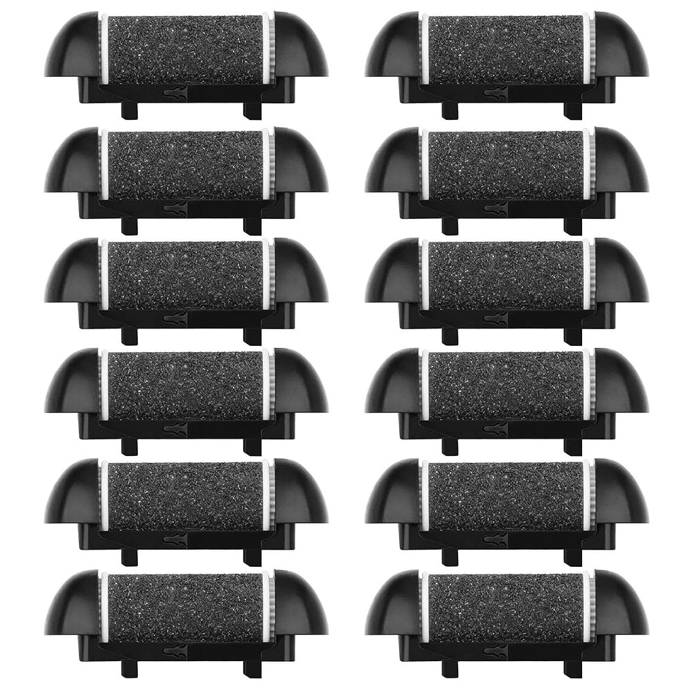 전기 파일용 12팩 교체 리필 롤러 캘러스 리무버 페디큐어 키트 도구 단단한 캘러스와 질긴 각질을 위한 롤러 헤드 연마 12개 추가 코스 57,100원