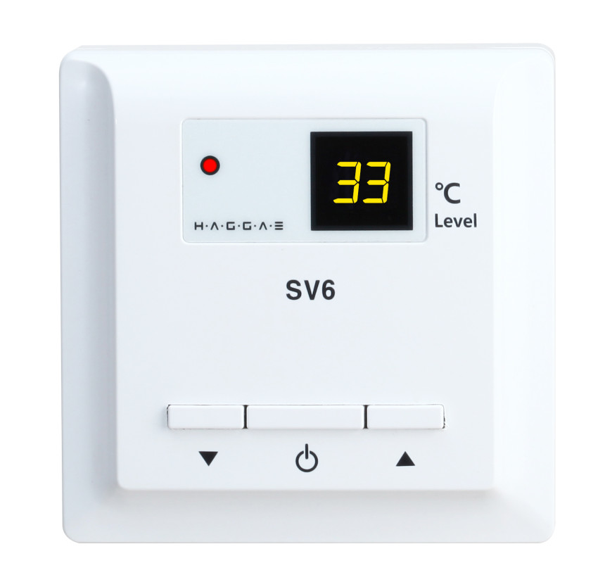 [판매중지]써브텍 SV6 유럽형 온도조절기 3kw 필름난방 LCD 소형 조절기 전기난방 22,000원