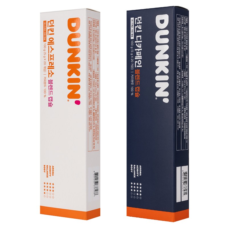 던킨 네스프레소 호환 캡슐커피 에스프레소20입+디카페인20입, 1개 16,100원