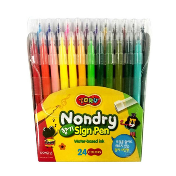 동아 마르지않는 논드라이 사인펜 싸인펜 24색, 단품, 상세페이지 참조 5,400원