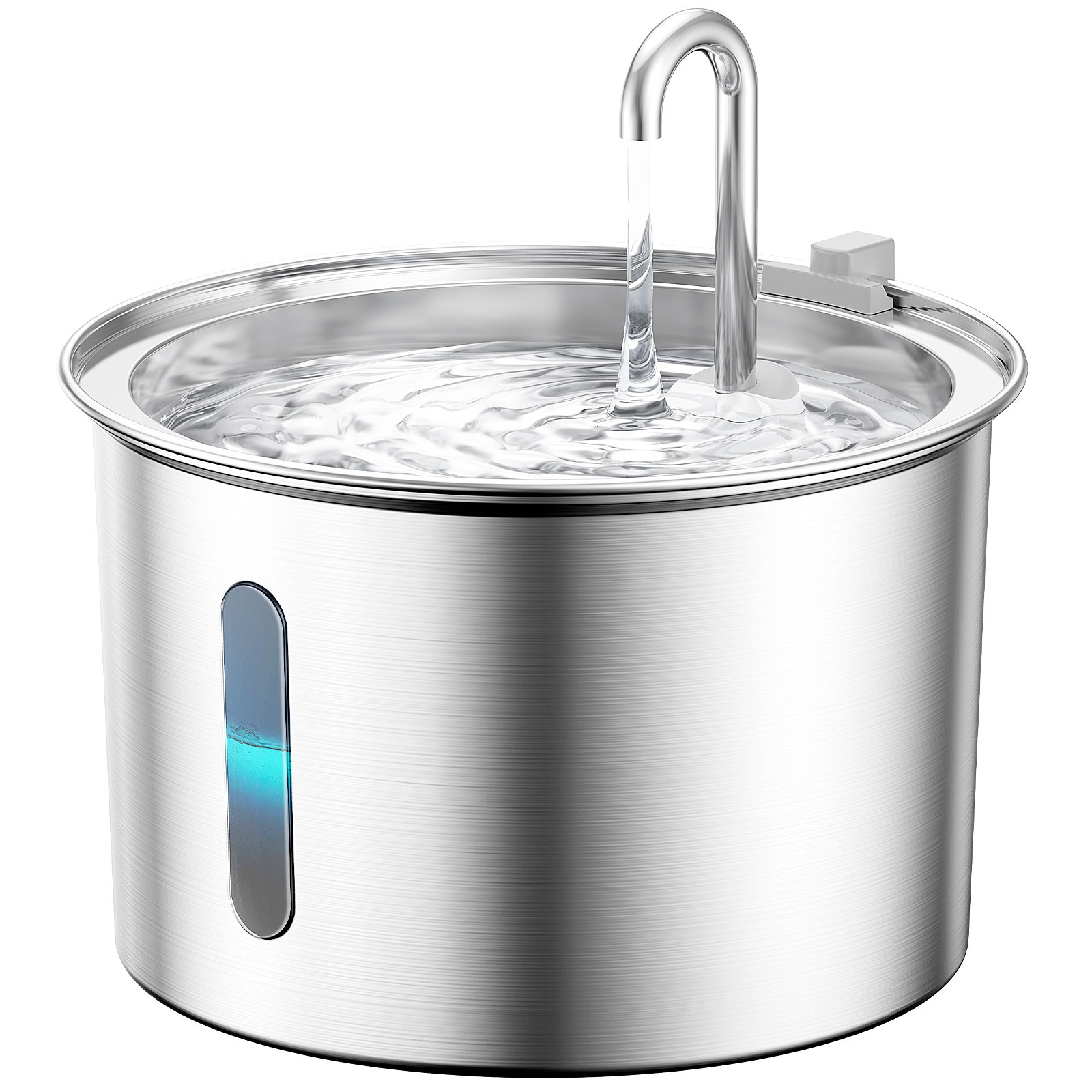 oneisall 강아지 자동급수기 고양이 정수기 스테인리스 2L 수위창 쉬운세척 식기세척기호환, 1개, Sliver 99,000원