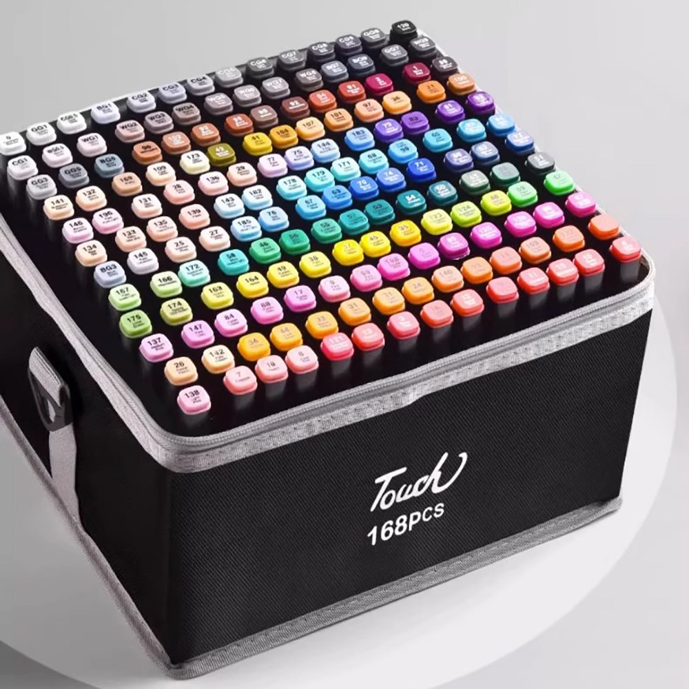 262 색 마카펜 양방향 유성 미술생부터 초등학생까지+고급 수납박스, 1개, 168색, 현재가 28,800원