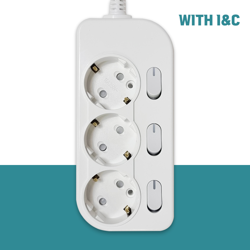 위드아이엔씨 국산 과부하차단 개별스위치 절전형 멀티탭 3구 WI-MC21633 24,000원